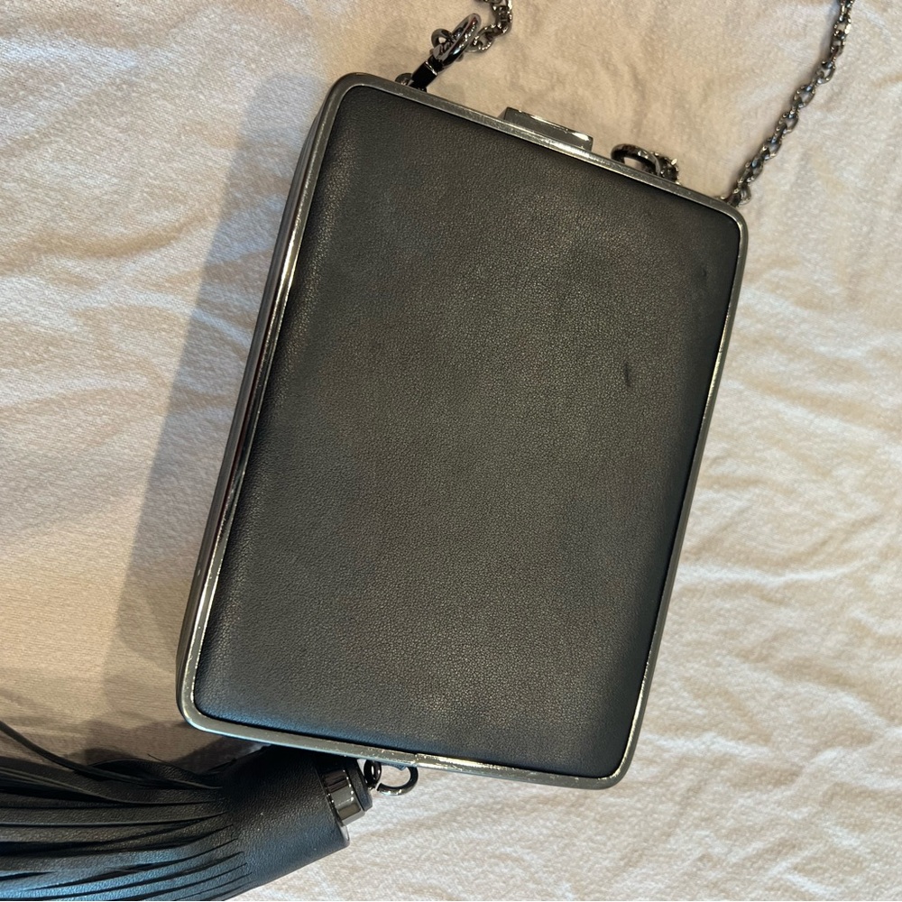 Tory Bursh Black Crystal Adele Hardshell Clutch - Picture 6 of 13